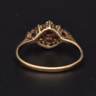 9ct Yellow Gold Ruby & Diamond Ring