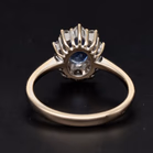 18ct White Gold Sapphire & Diamond Cluster Ring