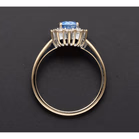 18ct White Gold Sapphire & Diamond Cluster Ring