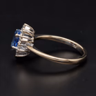 18ct White Gold Sapphire & Diamond Cluster Ring