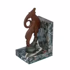 Rare Signed Bronze Ibex Bookends by Binmoran