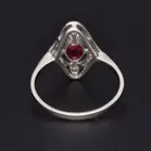 Platinum Ruby & Diamond Ring