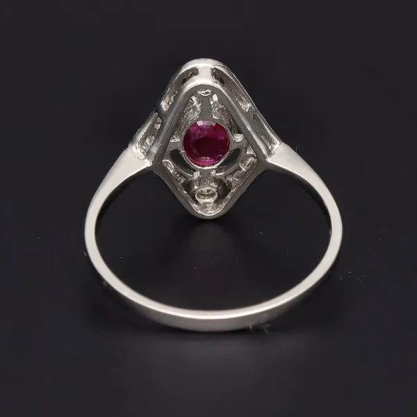 Platinum Ruby & Diamond Ring