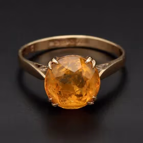 Retro Gold Citrine Ring. 1967