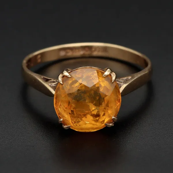 Retro Gold Citrine Ring. 1967