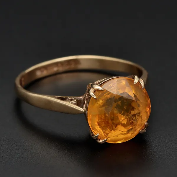Retro Gold Citrine Ring. 1967