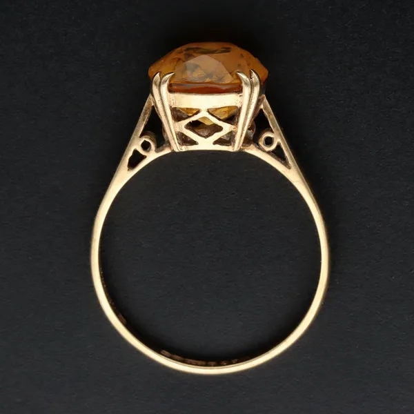 Retro Gold Citrine Ring. 1967