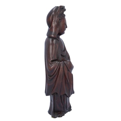 Early 19th Century Wooden Carved Figure of Guanyin image-4