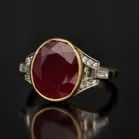 18ct Gold Ruby and Diamond Ring