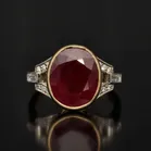 18ct Gold Ruby and Diamond Ring