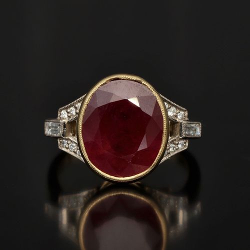 18ct Gold Ruby and Diamond Ring image-2