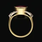 18ct Gold Ruby and Diamond Ring