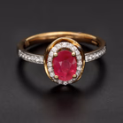 9ct Gold Ruby and Diamond Ring