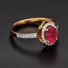 9ct Gold Ruby and Diamond Ring