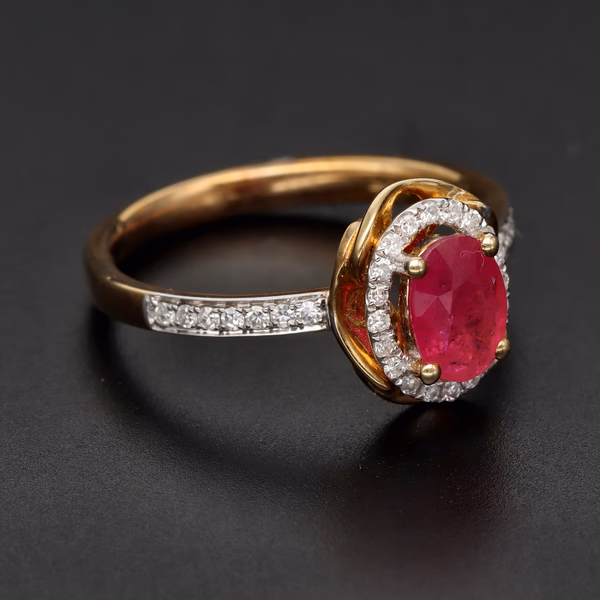 9ct Gold Ruby and Diamond Ring