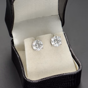 Lab Grown Platinum Diamond Earrings