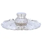 Victorian Cut Glass and Silver Inkwell