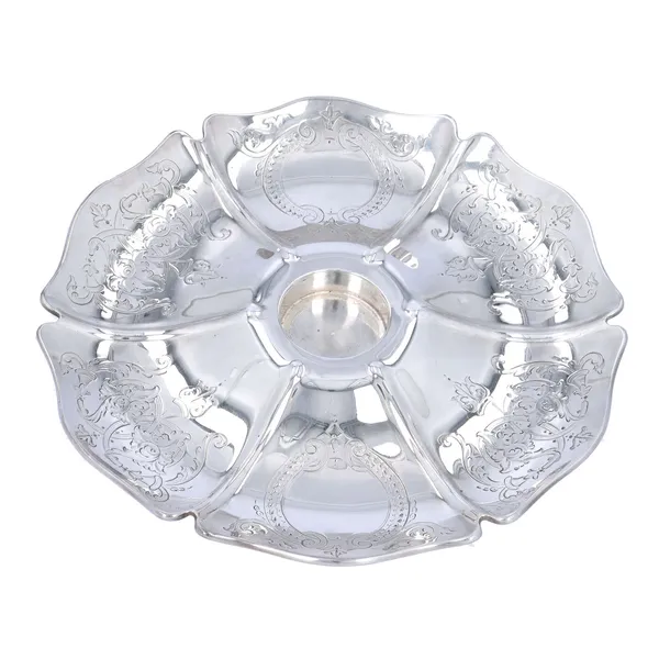 Victorian Cut Glass and Silver Inkwell