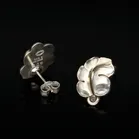 Pair of Georg Jensen Silver Leaf Earrings
