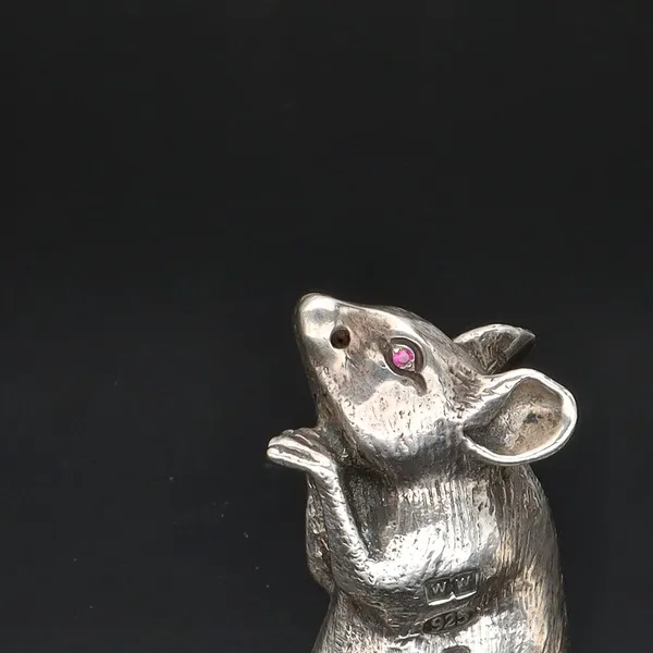 Rare Pair of Silver Salt and Pepper Mice