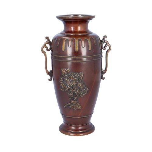 Bronzed Metal Double Handled Vase image-2