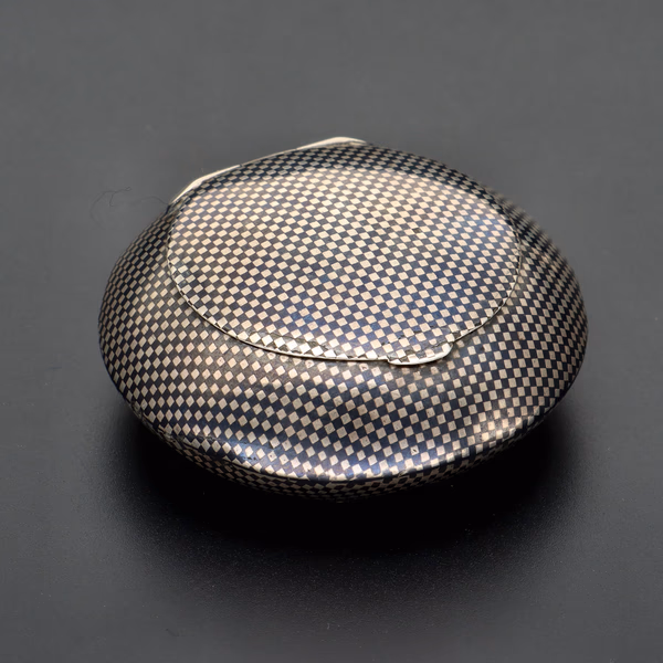 Niello Silver & Gilt Snuff Box