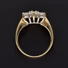 18ct Yellow Gold 1.50ct Natural Diamond Cluster Ring