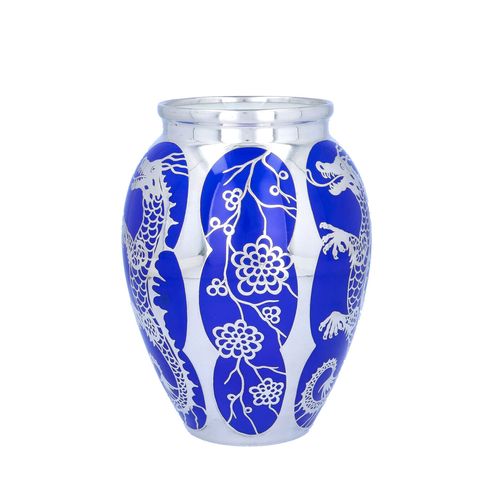Rare Friedrich Deusch Silver Overlay Vase image-2
