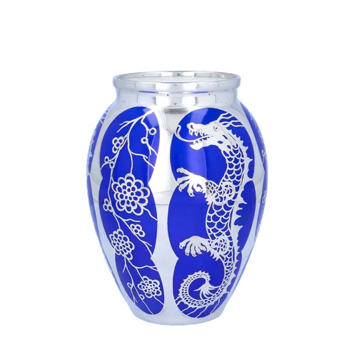 Rare Friedrich Deusch Silver Overlay Vase image-1