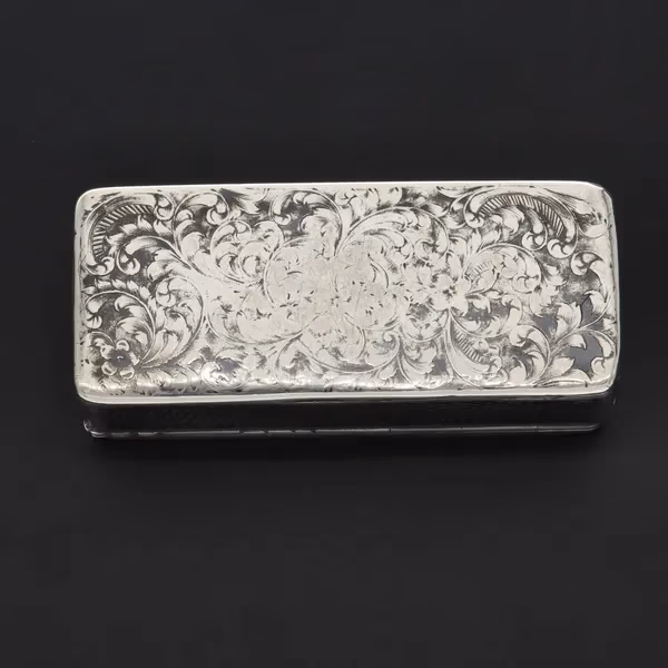 Russian Romanov Silver Lidded Snuff Box