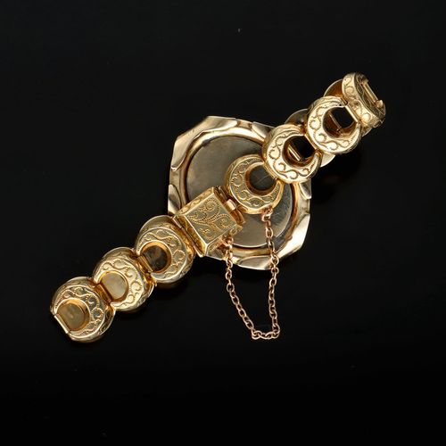 Antique 9ct Gold Cameo Bracelet image-5