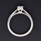 Platinum Emerald-Cut Diamond Solitaire Ring