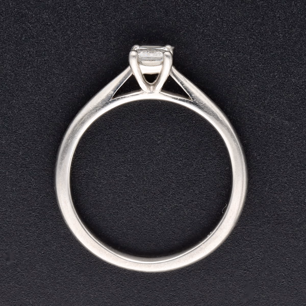 Platinum Emerald-Cut Diamond Solitaire Ring