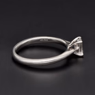 Platinum Emerald-Cut Diamond Solitaire Ring