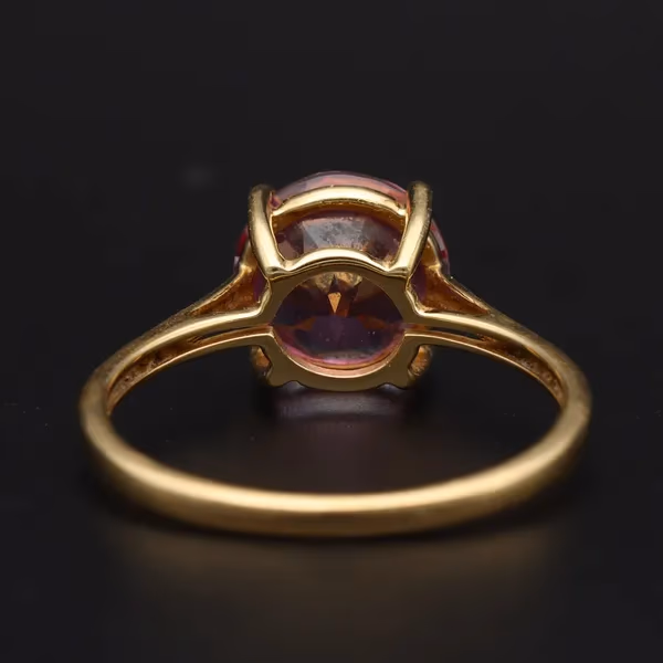 Vintage 9ct Gold Pink Topaz Ring