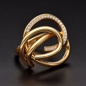 18ct Gold Diamond Cartier Style Ring