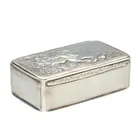 William IV Nathaniel Mills Silver Snuff Box with Hunting Scene