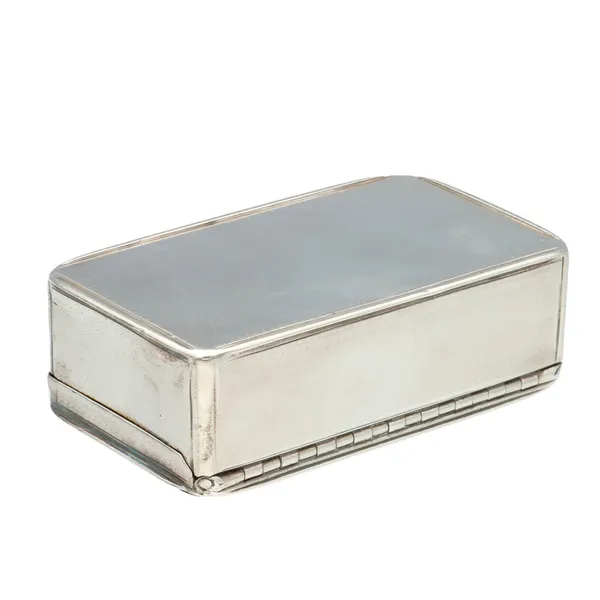 William IV Nathaniel Mills Silver Snuff Box with Hunting Scene