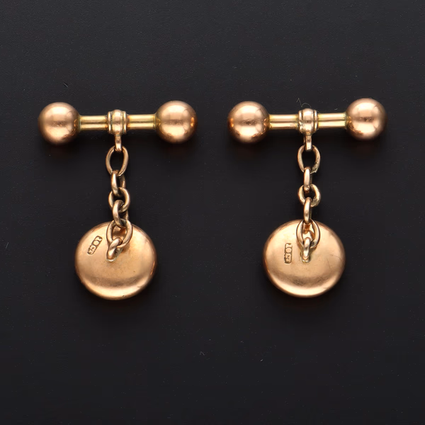 10ct Rose Gold Cufflinks