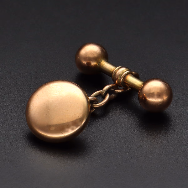 10ct Rose Gold Cufflinks