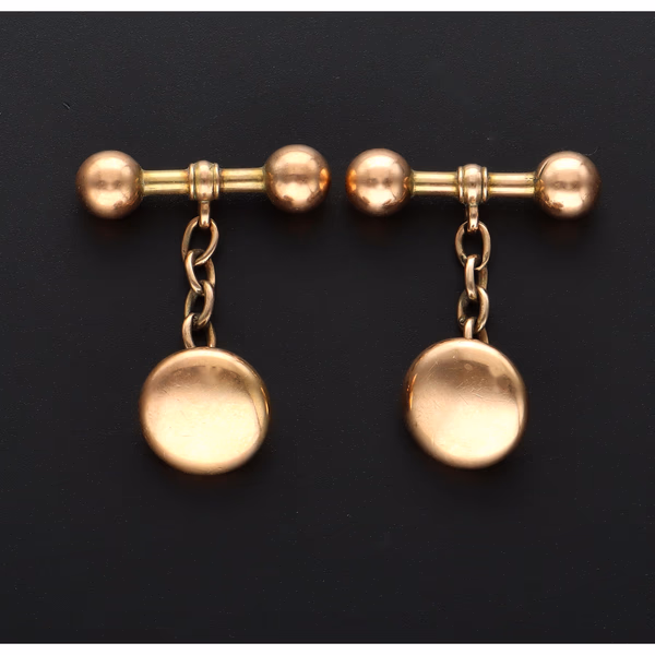 10ct Rose Gold Cufflinks