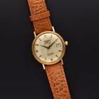 Vintage 18ct Gold Longines Admiral Five Star Linen Dial Watch