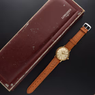 Vintage 18ct Gold Longines Admiral Five Star Linen Dial Watch
