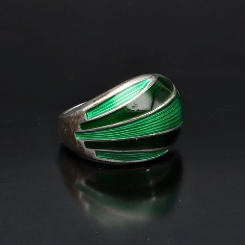 David Andersen Silver Enamel Ring image-1