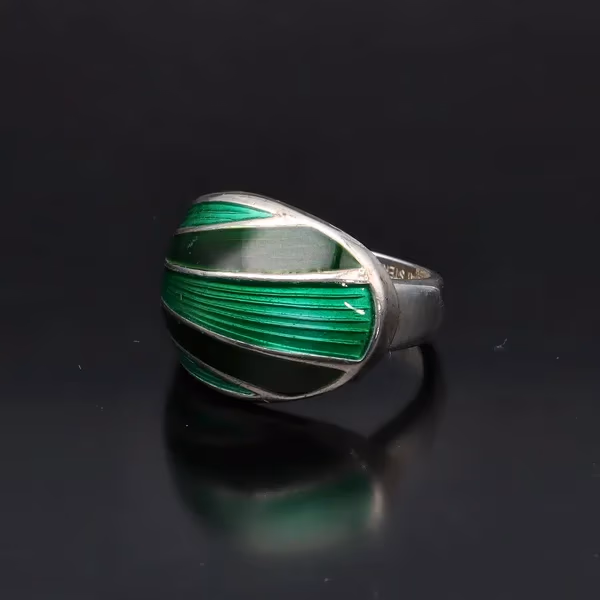 David Andersen Silver Enamel Ring