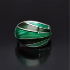 David Andersen Silver Enamel Ring