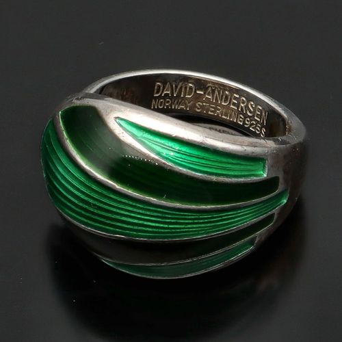 David Andersen Silver Enamel Ring image-4