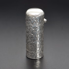 Antique Sterling Silver Foliage Engraved Perfume Bottle