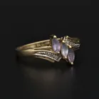 Gold Tanzanite Diamond Ring