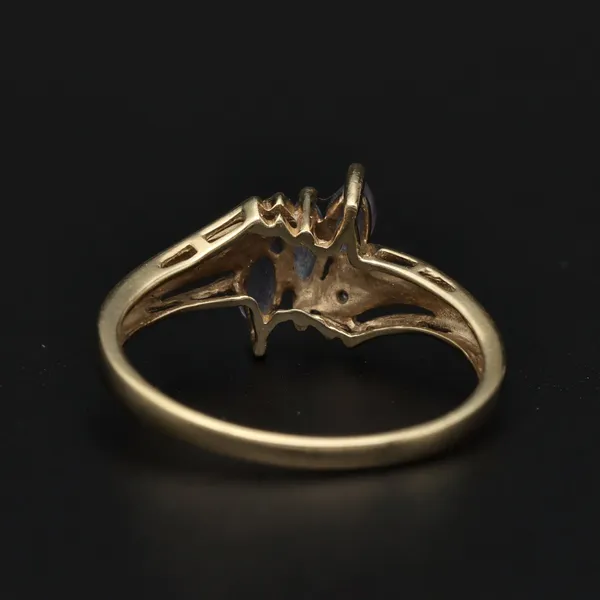 Gold Tanzanite Diamond Ring